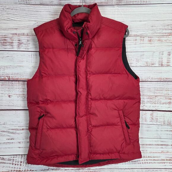 Banana Republic Other - Banana Republic Men's Red Goose Down Puffer Vest S Thermal Warm Wind Resistant